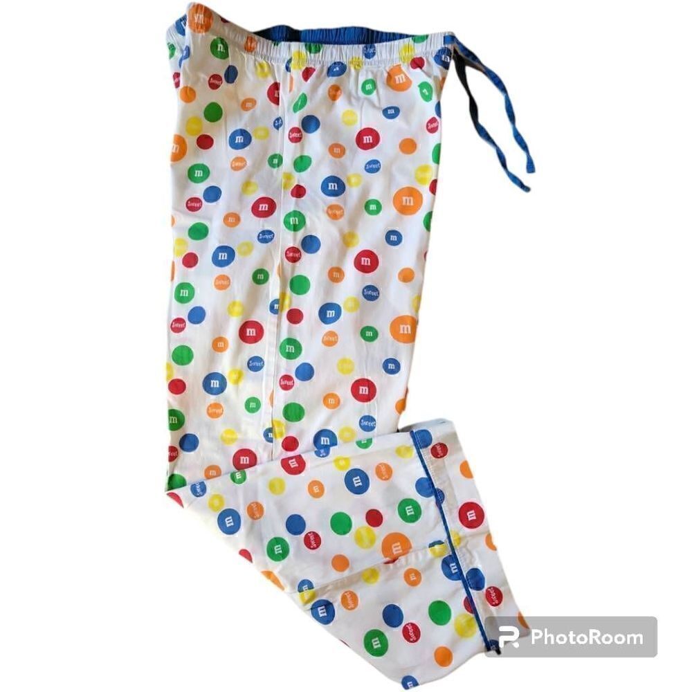 M & M Candy Pajama Scrub Pants Size Medium